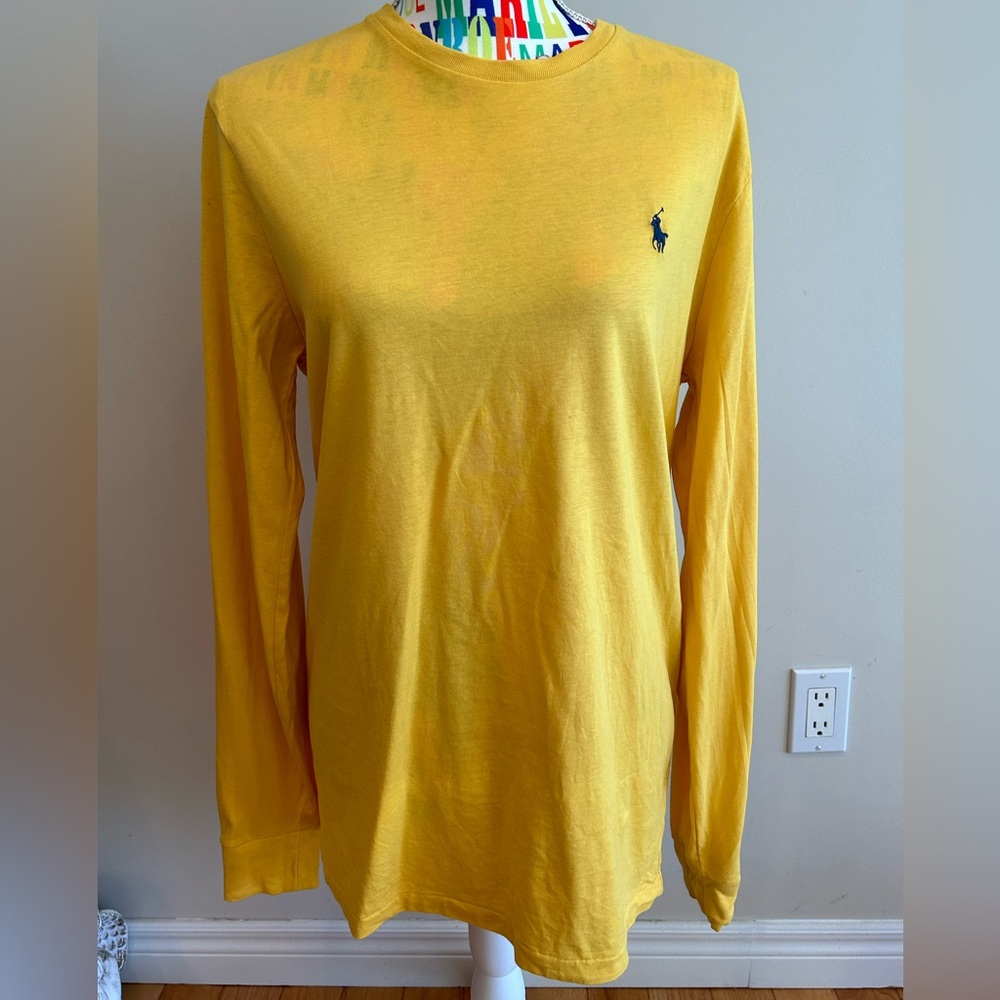 Polo Ralph Lauren yellow long sleeve top in excellent condition. Size small.